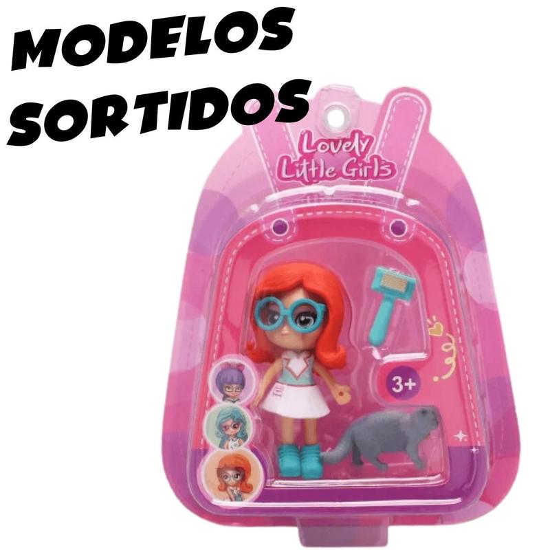 Boneca Lovely Little Girls Pet Shop Sortido BR2267 Multikids - Pet